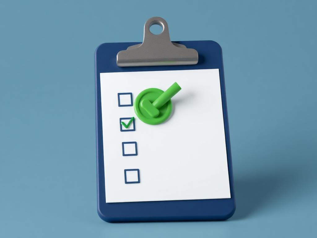 Clay-style illustration of a document stack with a sealed certification ribbon